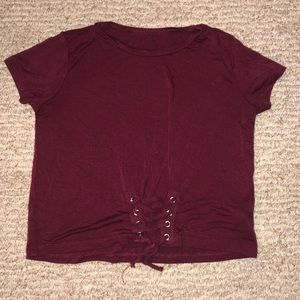 Maroon Crop-Top